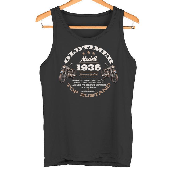 88 Geburtstag Mann Frau Motorrad Motorradfahrer Biker 1936 Tank Top