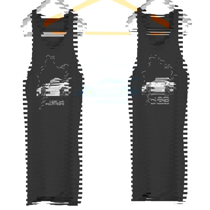 992 Gt3 Rs Silueta Clásico Coche Retrointage 911 Gt3 Rs Camiseta sin mangas