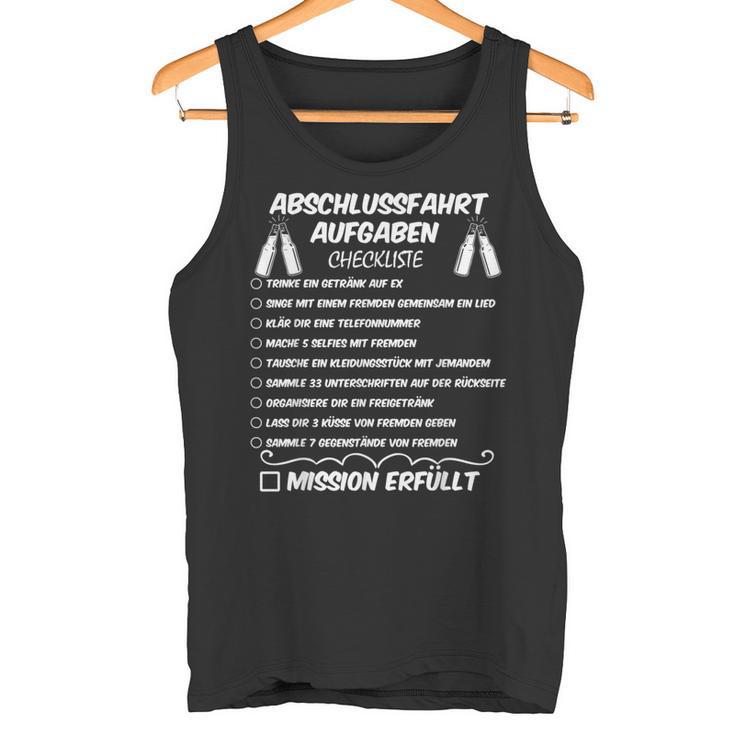 Abschluss Urlaub Mutproben Abschlussfahrt Tank Top