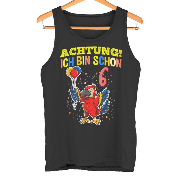 Achtung Ich Bin Schon 6 Animals German Langu Tank Top