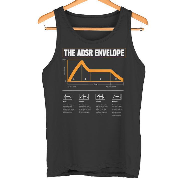 Adsr Modular Lebenswellenform Synth Nerd Synthesizer Tank Top