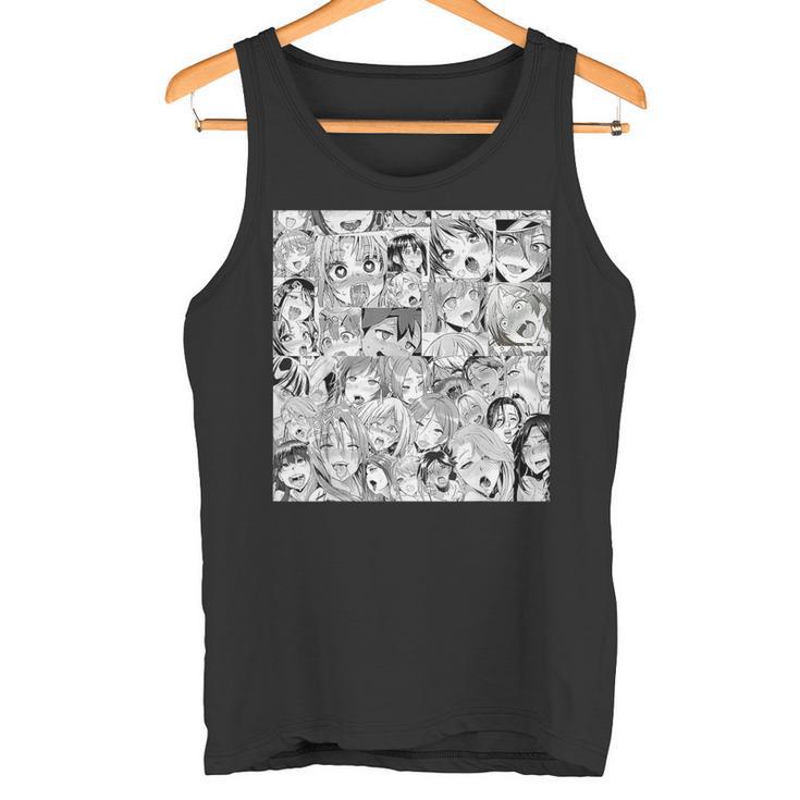 Ahegao Otaku Anime Dripping Drooling Anime Weeb Love Tank Top