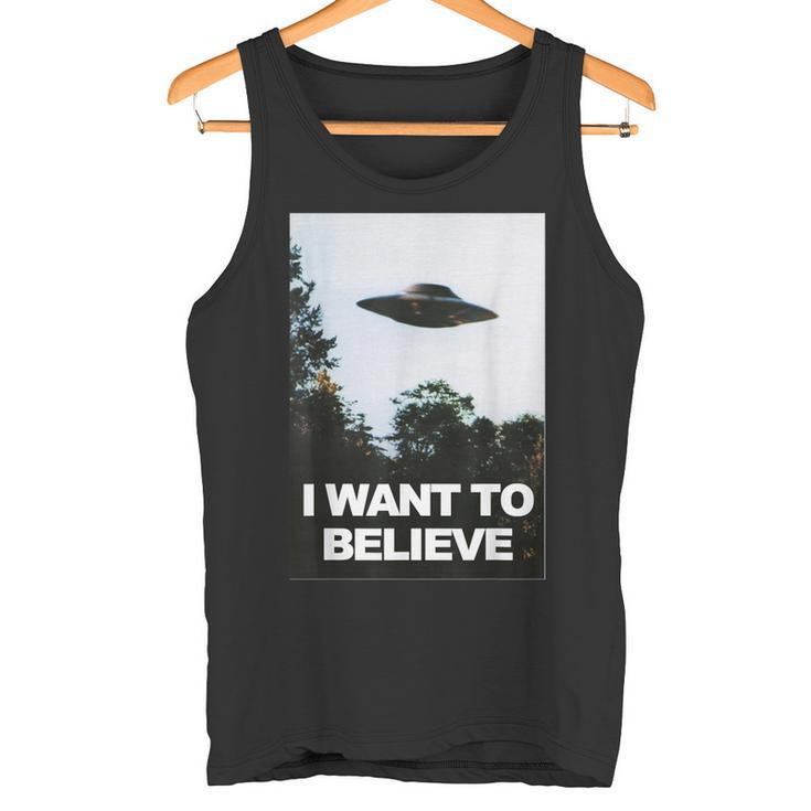 Alien Ufo Hunter I Want To Believe Tank Top