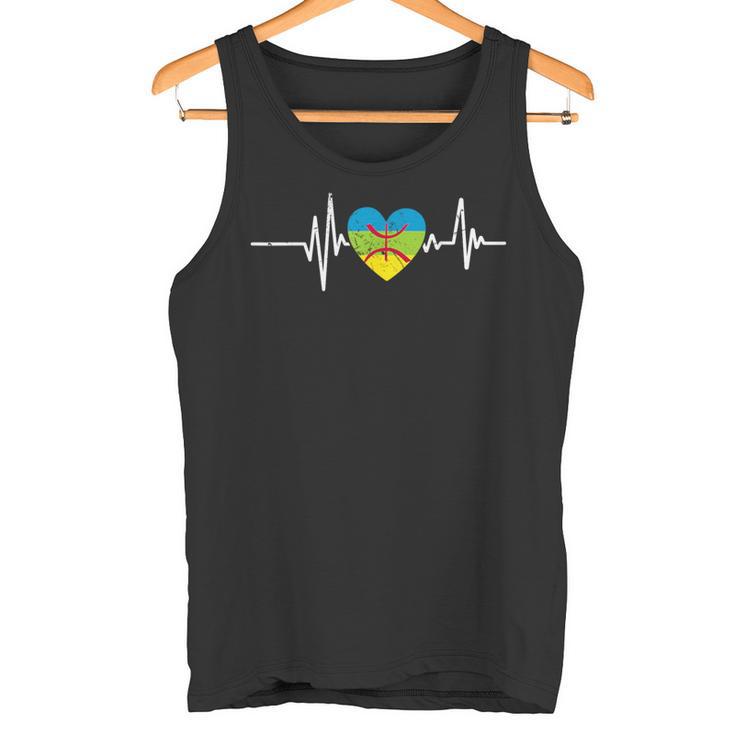 Amazigh Heartbeat Lovers Intage Berber Amazigh Fl Tank Top