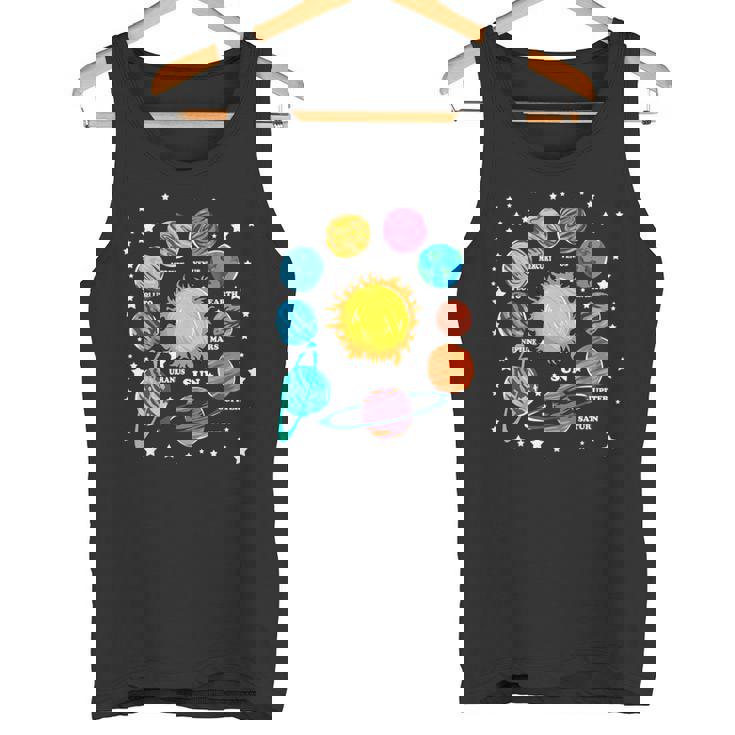 Astronomía Niños Sistema Solar Planetas Sol Universo Camiseta sin mangas