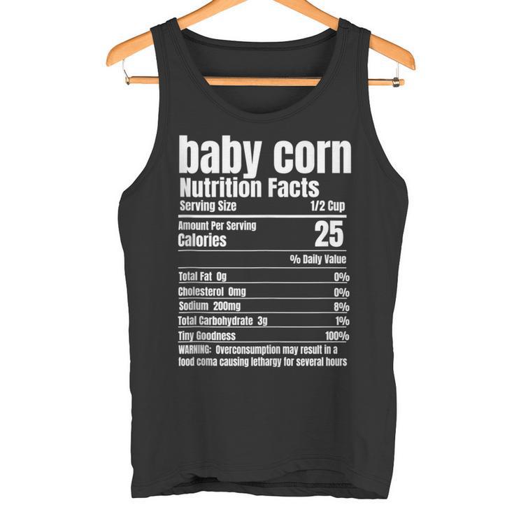 Baby Corn Nutrition Facts Thanksgiving Christmas Food Tank Top Tank Top