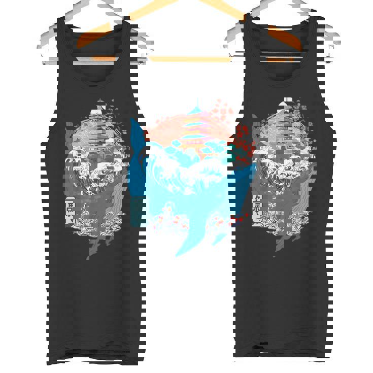Ballena Japonesa Gran Ola Kanagawa Japón Arteintage Camiseta sin mangas