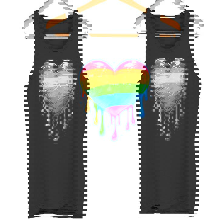 Bandera Del Orgullo Lesbiana Gay Del Corazón Del Arco Iris Lgbtq Lgbt Sin Mangas Camiseta sin mangas