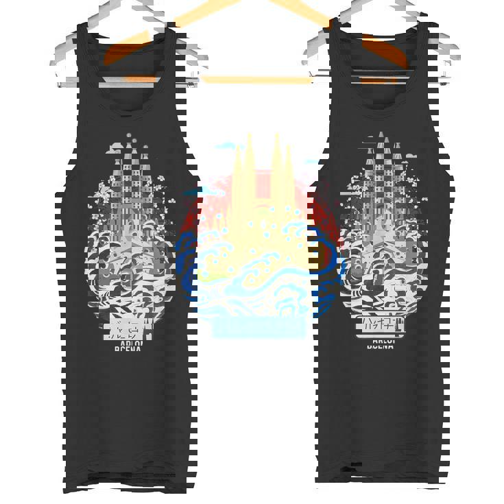 Barcelona España Japonesa Gran Ola Kanagawa Camiseta sin mangas