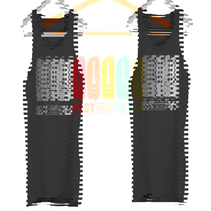 Best Guitarist Dad Ever Guitare Rétro Musicien Père Débardeur e