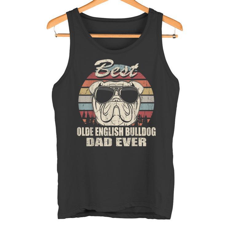 Best Olde English Bulldog Dad Everintage Retro Tank Top