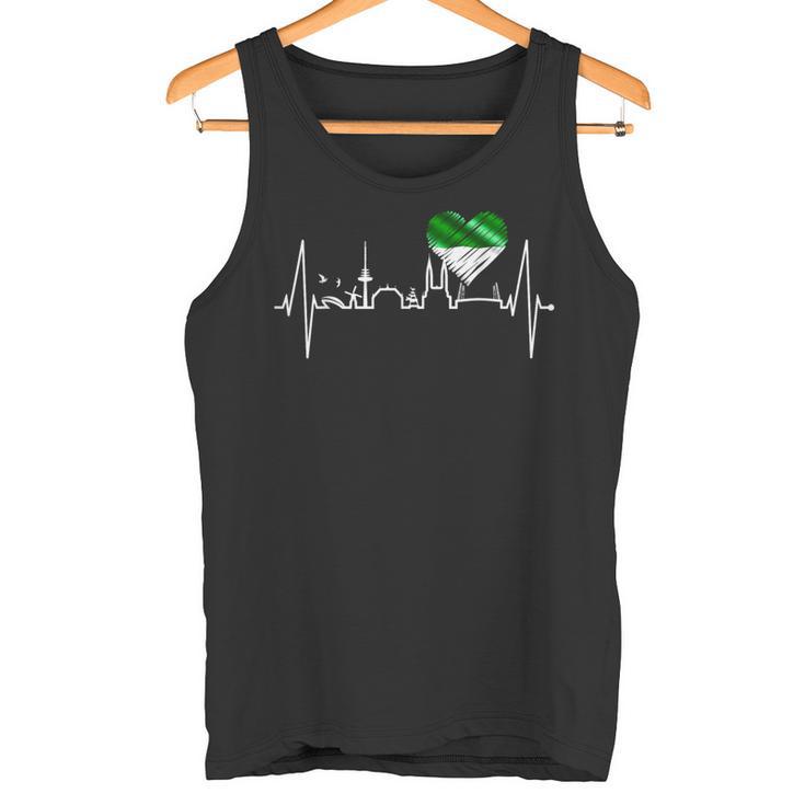 Bremen Skyline Bremer Herzschlag Fan Herz Ich Liebe Bremen Tank Top