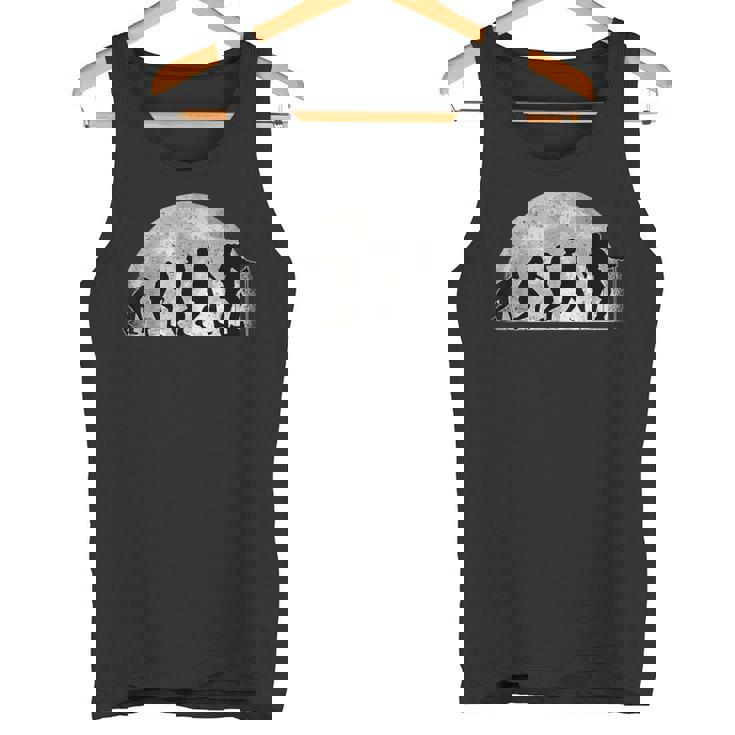 Caminante Evolución Luna Montaña Caminata Escalada De Roca Camiseta sin mangas