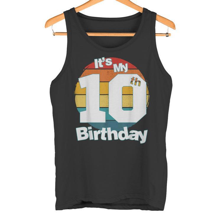 Camisa De Cumpleaños Número 10 Es Mi 10 Cumpleaños Cumpleaños 10 Años Camiseta sin mangas