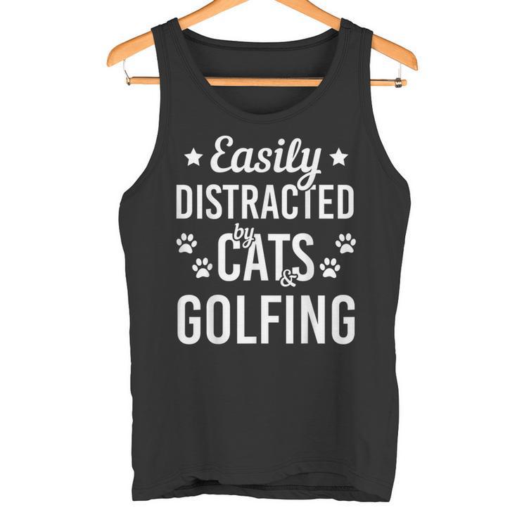 Cat Lover Golf Lover Cats And Golfing Golfer Cat Tank Top