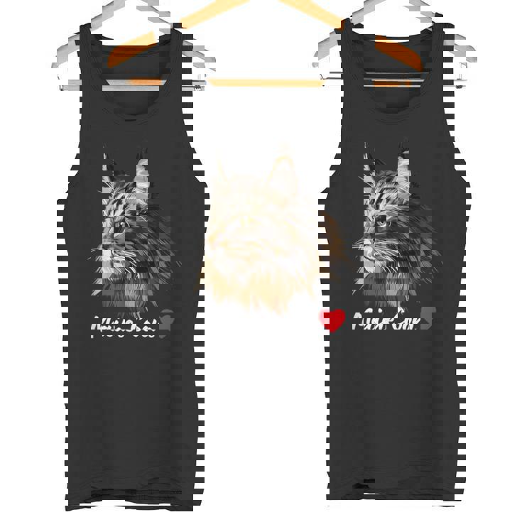 Chat Maine Coon Chat Amoureux Coeur Cadeau Chats Débardeur e