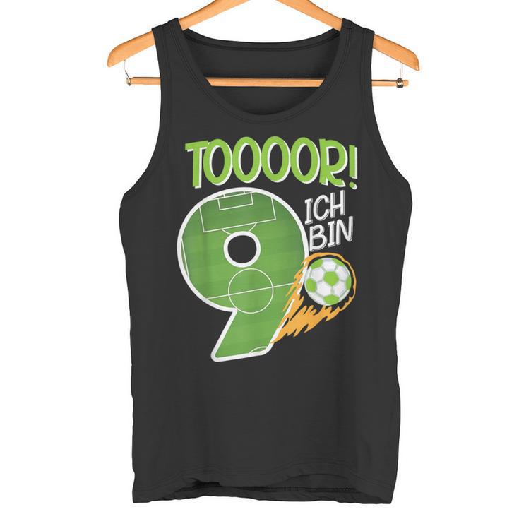 Children's Birthday Ich Bin 9 Jahre Fussball Tank Top