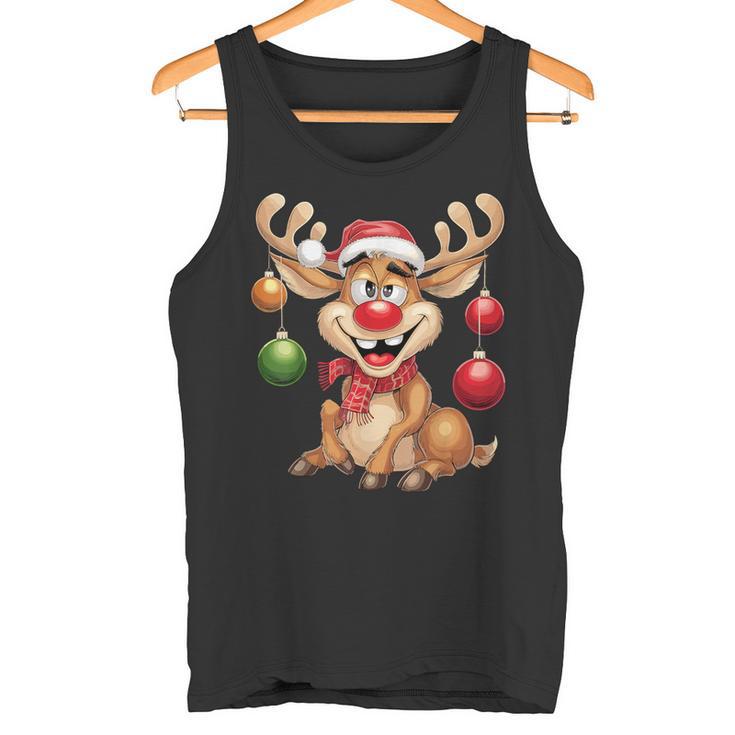 Christmas Reindeer Rudolph Tank Top