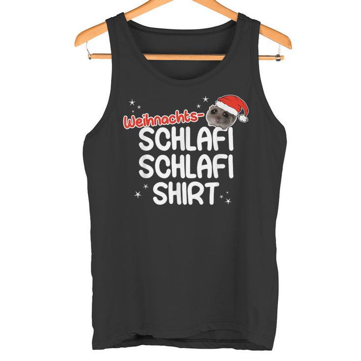 Christmas Sleep Sad Hamster Schlafi Schlafi Tank Top