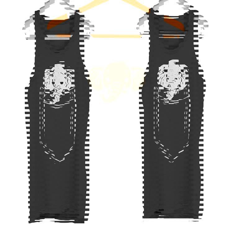 Cool Elephants Pocket Elephant In Pocket Tank Top