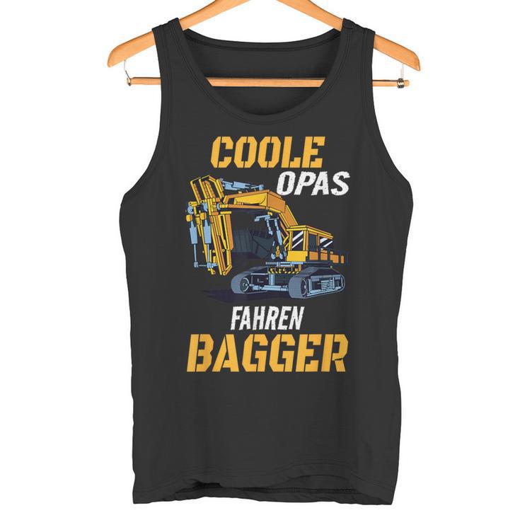 Coole Opas Fahren Bagger Digger Driver Grandpa Tank Top