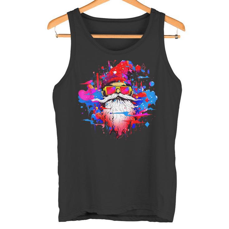 Cooler Weihnachtsmann Lustig Mit Sonnenbrille Tank Top