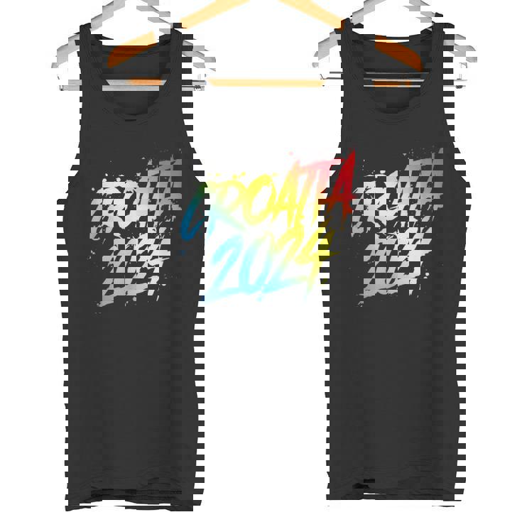 Croacia 2024Acaciones En Equipo Colorido Camiseta sin mangas
