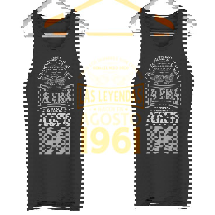 Cumpleaños Hombre Regalos Las Leyendas Agosto 1961 Camiseta sin mangas