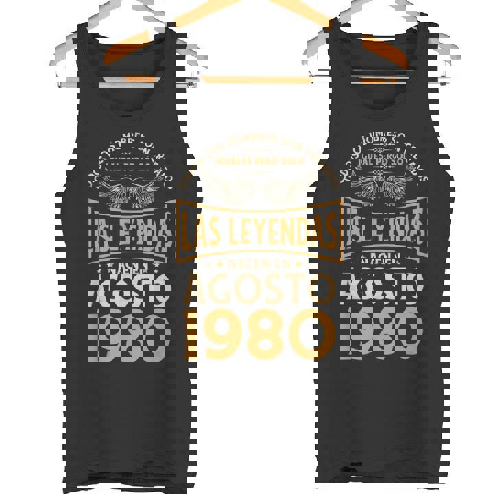 Cumpleaños Hombre Regalos Las Leyendas Agosto 1980 Camiseta sin mangas