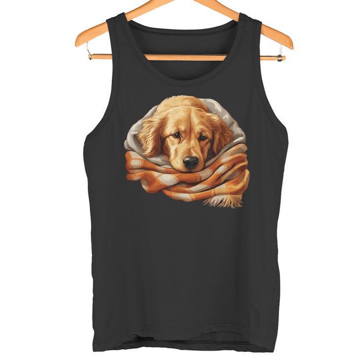 Cute Dog Official Sleep Golden Retriever Dog Tank Top