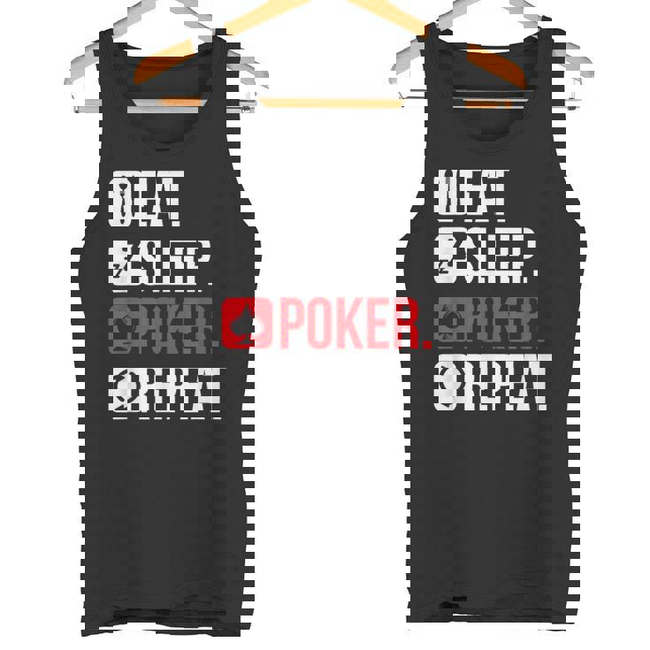 Da Poker Con Scritta Eat Sleep Poker Idea Regalo Per Giocatori Di Poker Canotta