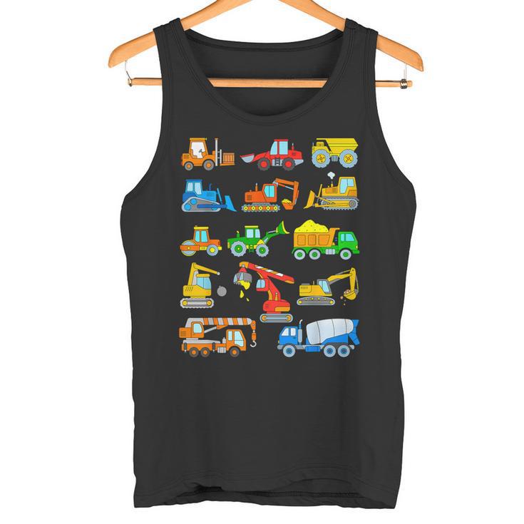 Digger Boy Fahrzeuge Baustelle Kinder Tank Top