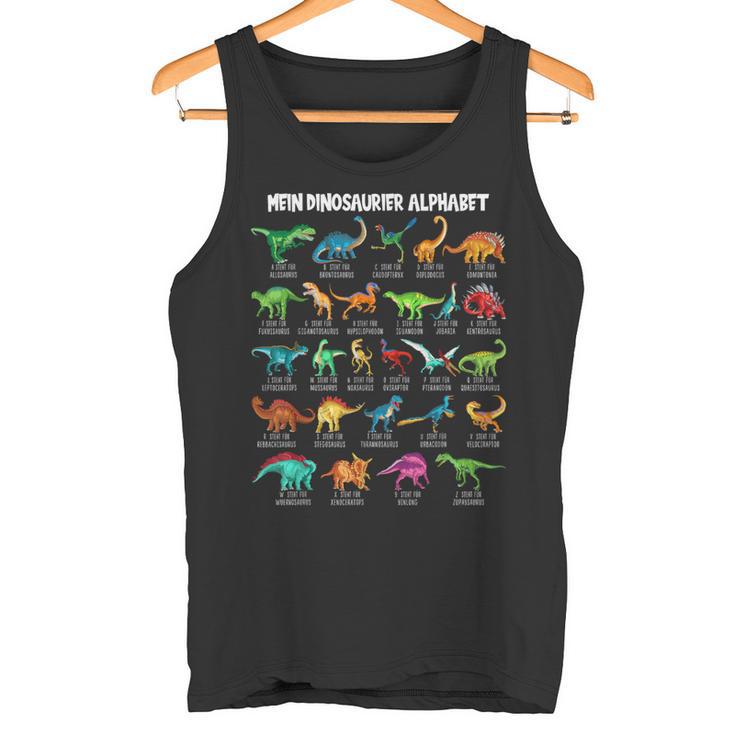 Dinosaur Types Alphabet A-Z Dino Abc T-Rex Dinosaur Tank Top