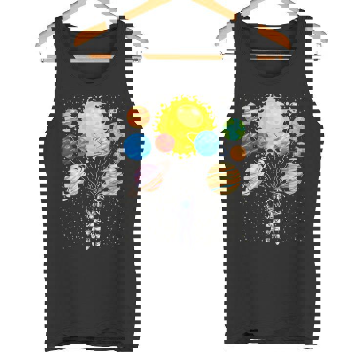 Divertido Astronauta Globo Espacial Planetas Ciencia Sistema Solar Camiseta sin mangas