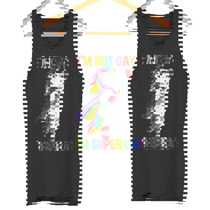 Divertido Lgbtq Super Gay Unicorn Camiseta sin mangas