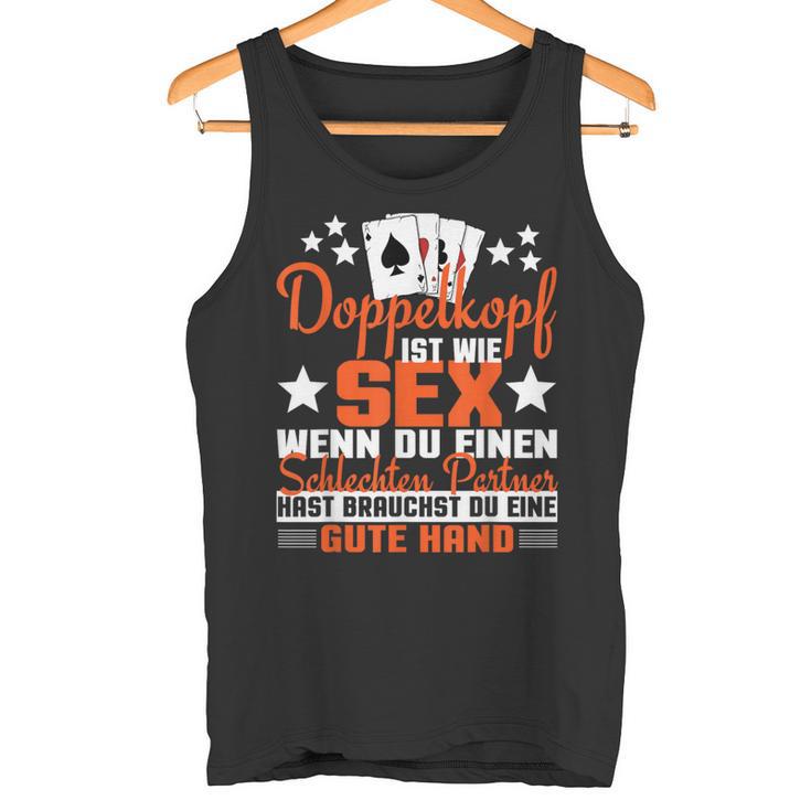 Doppelkopf Doppelkopf Ist Wie Sex Tank Top