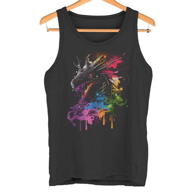 Dragon Fire Spit Wild Animal Dragon Fan Tank Top