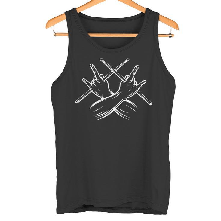 Drummer Drumsticks Rock Drummer Tank Top