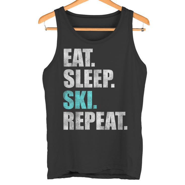 Eat Sleep Ski Repeat Tank Top