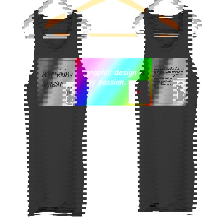 El Diseño Gráfico Es Mi Pasión Arco Iris Comic Sans Camiseta sin mangas