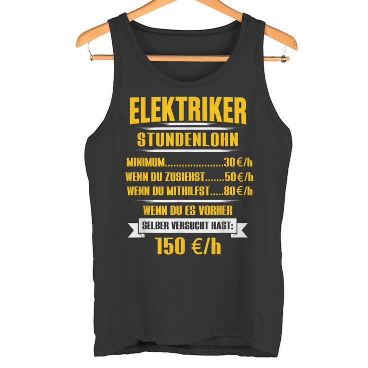 Elektriker Stundenlohn Stundensatz Tank Top