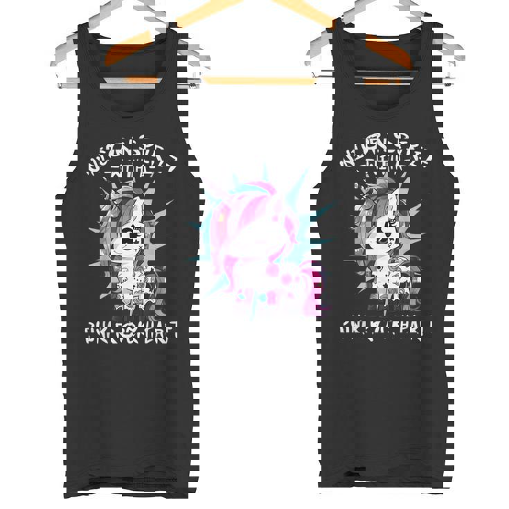 Espíritu De Unicornio Con Un Corazón Punk Rock Unicornio Punk Mágico Camiseta sin mangas