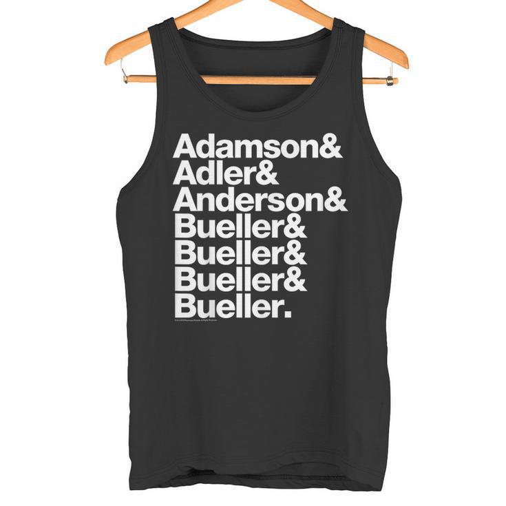 Ferris Bueller's Day Off Adamson & Eagle & Anderson Tank Top