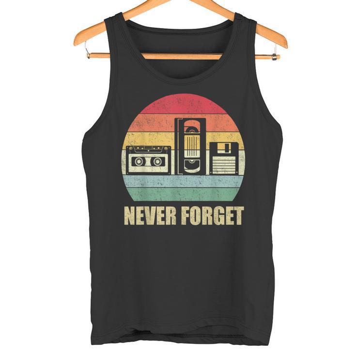 Never Forget Audio Cassette 70S 80S 90S Tank Top