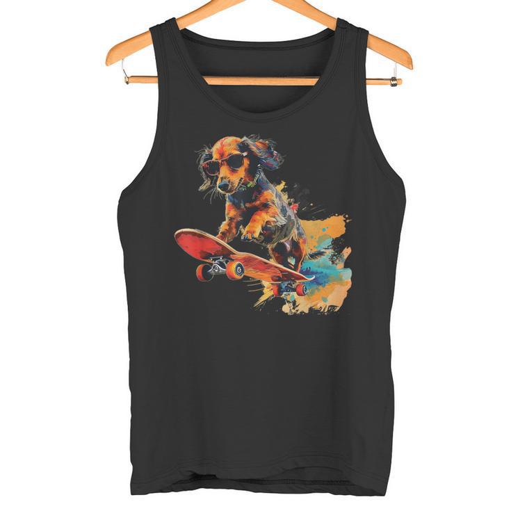 Skateboard Dog Tank Top