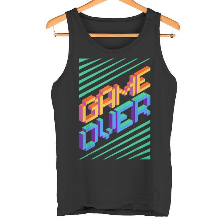 Game Over Iintage Retro Console Ps5 Gaming Tank Top