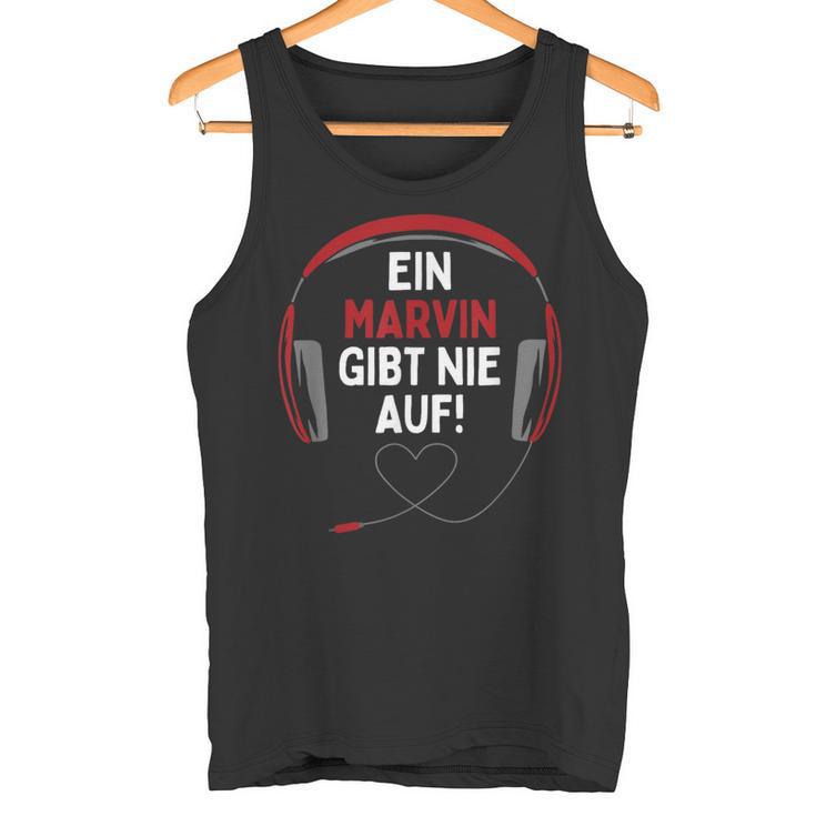 Gaming Headphones Ein Marvin Gibt Nie Auf Personalised Tank Top