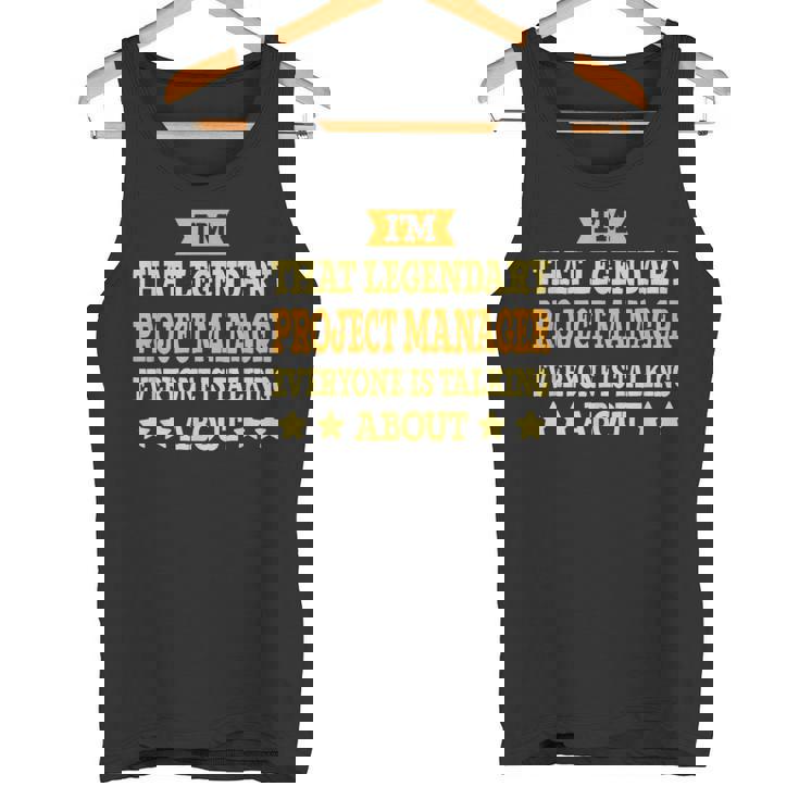 Gerente De Proyecto Título De Trabajo Empleado Project Manager Camiseta sin mangas