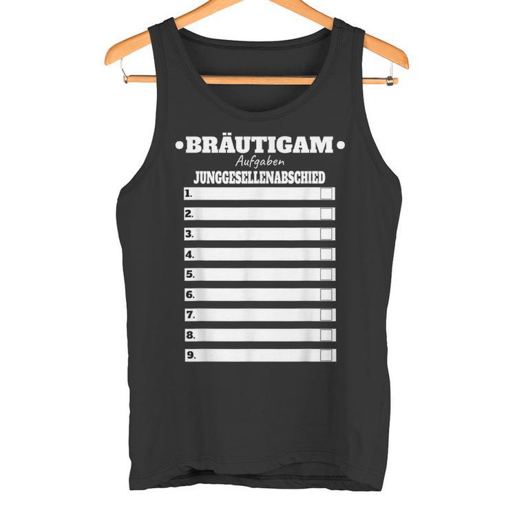 Groom Polterer Stag Party Tasks Fun Tank Top