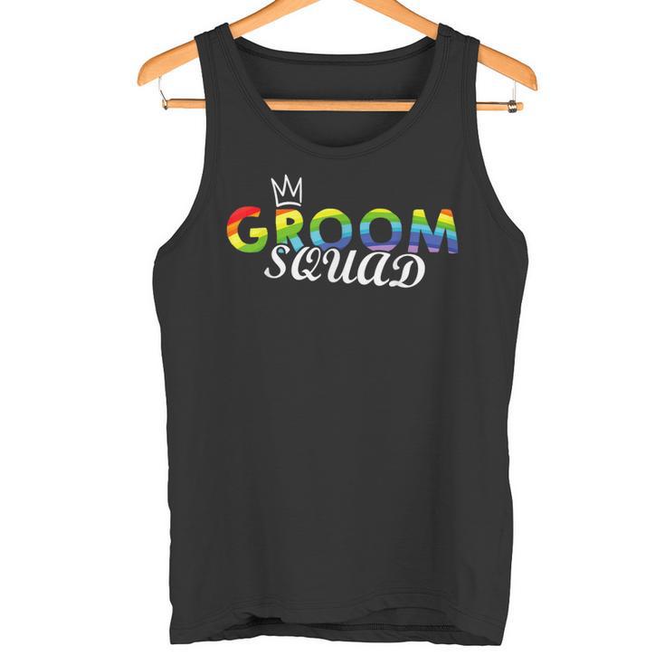 Groom Squad Regenbogen-Flagge Pride Lgbtq Hochzeit Party Stolz Tank Top